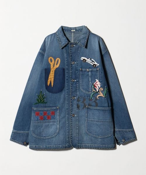 KHOKI/＜KHOKI＞Hand Embroidered Denim Coverall/エンブロイダリー デニム カバーオール/カバ―オール