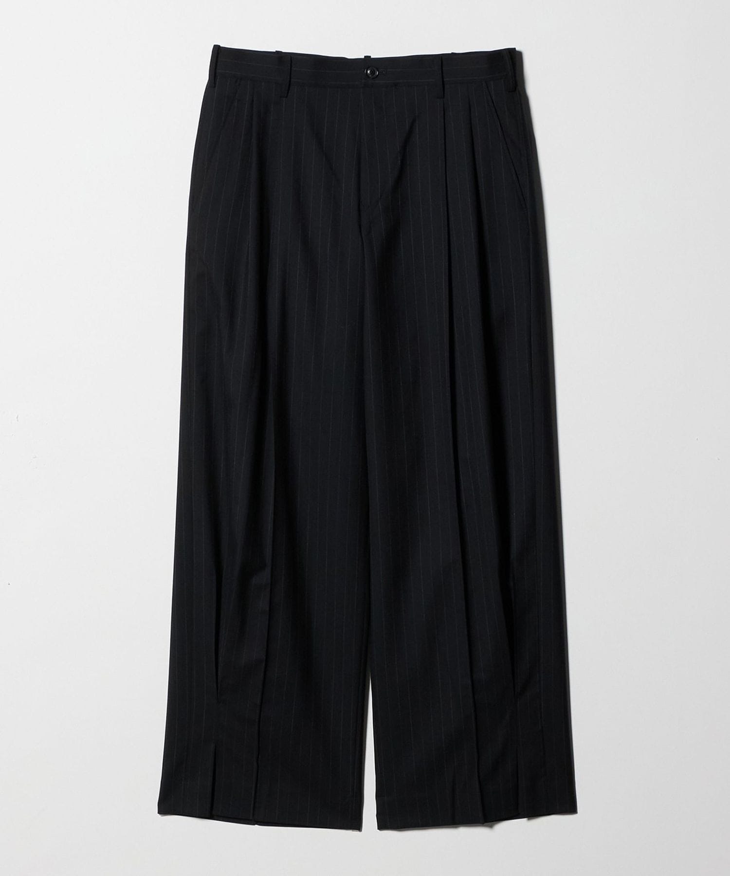 KHOKI＞ PLEATED STRIPE/プリーツ ストライプ スラックス