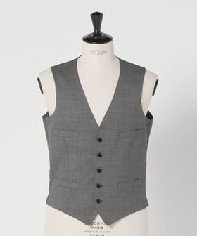 UNITED ARROWS/ピンチェック ５ボタン ベスト/スーツ ベスト