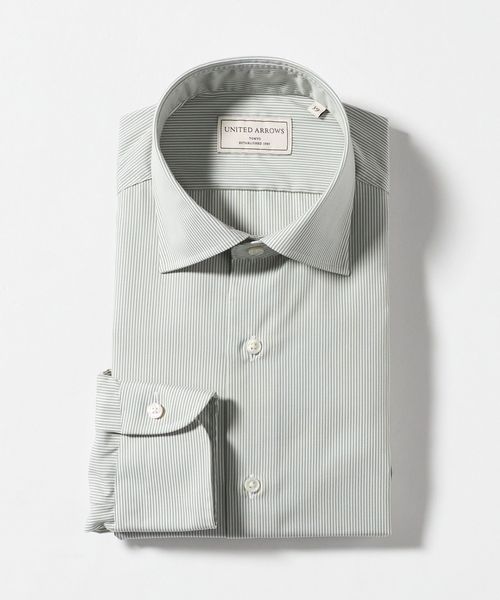 UNITED ARROWS/イージーケア AG キャンディーストライプ セミワイドカラーシャツ ー抗菌防臭ー/シャツ / ブラウス