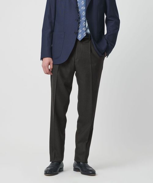 UNITED ARROWS/サージ クリース テーパード １プリーツ スラックス/スラックス