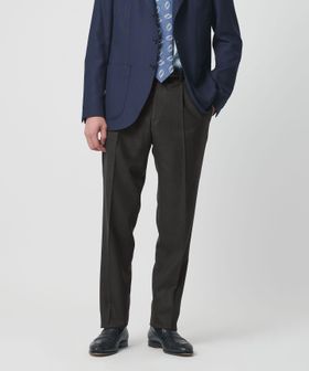 UNITED ARROWS/サージ クリース テーパード １プリーツ スラックス/スラックス