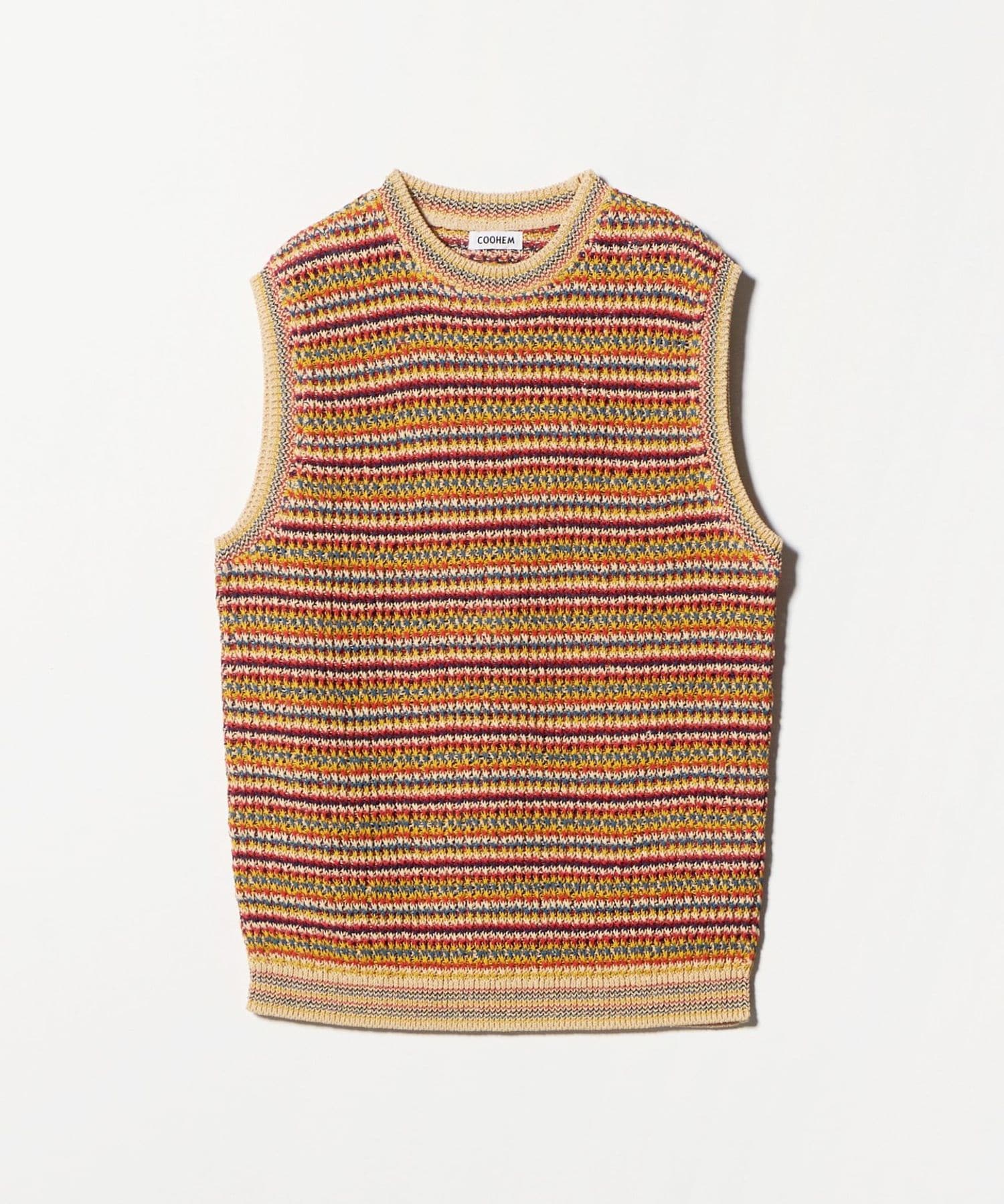 COOHEM＞SUKE BORDER KNIT VEST/ボーダー ニット ベスト