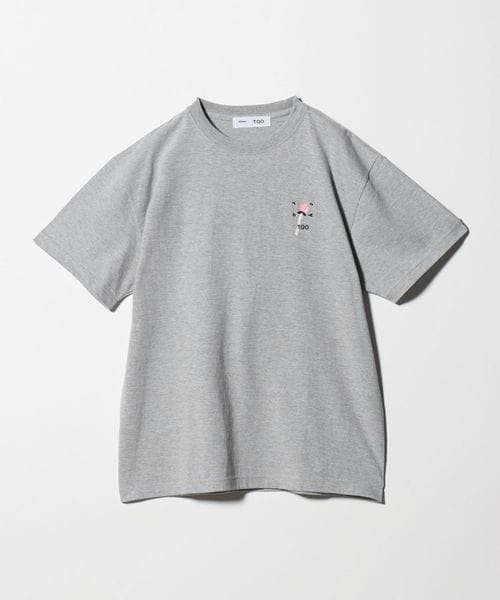 TOGA TOO/＜TOGA TOO＞EMBROIDERY T―SHIRT GRAY/エンブロイダリー Tシャツ/Tシャツ / カットソー