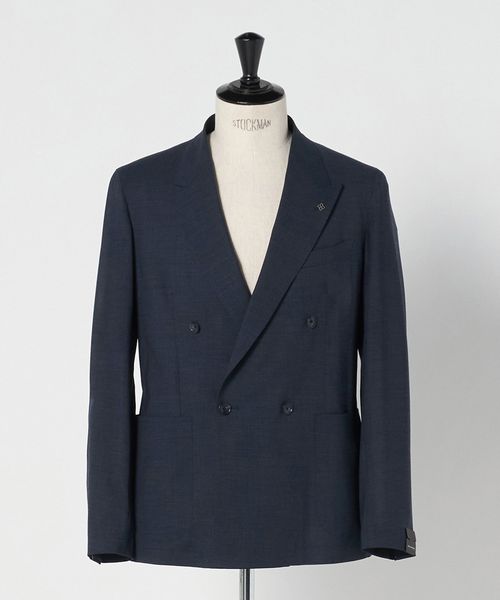 TAGLIATORE/＜TAGLIATORE＞ ネイビー メランジ ４ボタン ダブルジャケット/セットアップ ジャケット