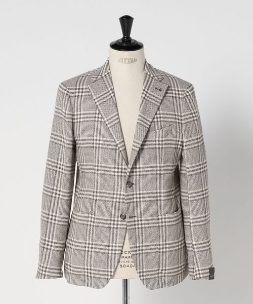 TAGLIATORE/＜TAGLIATORE＞ブラウン チェック 2ボタン シングル ジャケット/テーラードジャケット