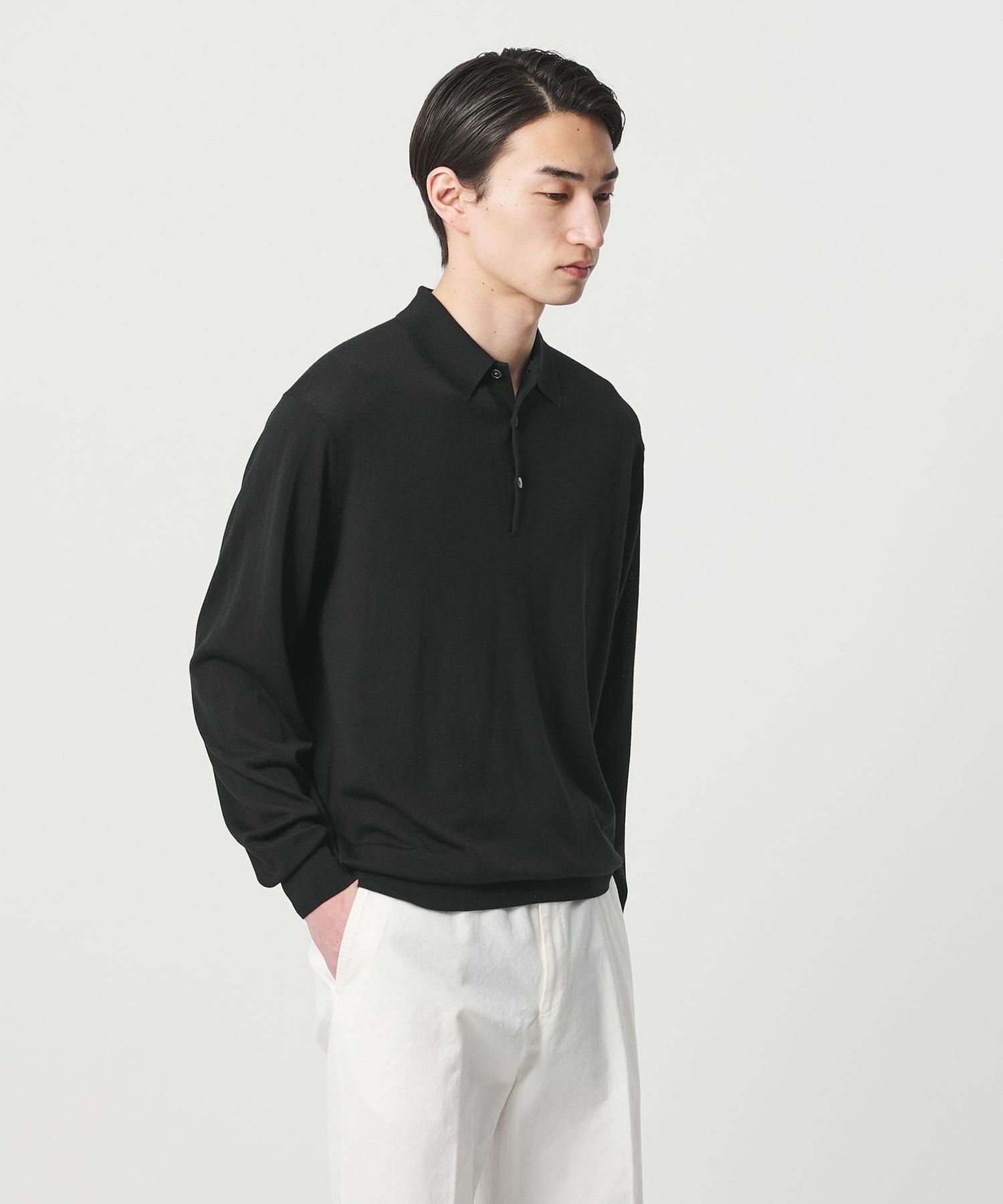 SOVEREIGN＞ハイゲージ ニットポロシャツ