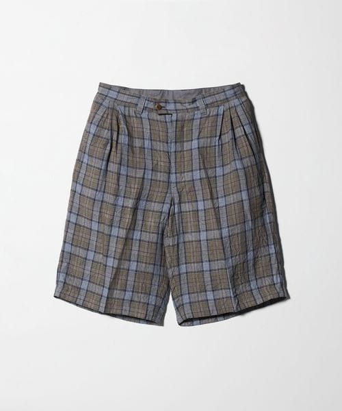 ts(s)/＜ts(s)＞Washed Tartan Plaid 3Tuck Baggy Shorts/タータンチェック 3タック バギー ショーツ/ショート / ハーフパンツ