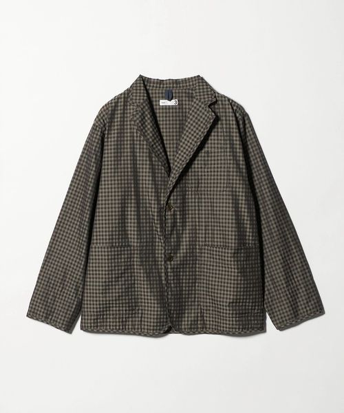 ts(s)/＜ts(s)＞Gingham Plaid Jacquard 2 Button 3 Patch Pocket Piping Jacket/テーラードジャケット/テーラードジャケット