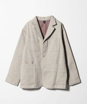 ts(s)/＜ts(s)＞Uneven Jacquard Cotton Twill Patch Pocket Jacket/ジャガード ツイル パッチポケット ジャケット/テーラードジャケット