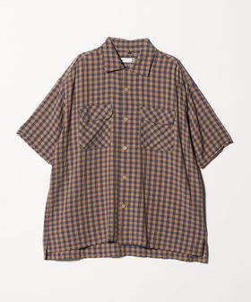 ts(s)/＜ts(s)＞Gingham Plaid Round Flap Pocket Short Sleeve Shirt/ショートスリーブ シャツ/シャツ / ブラウス