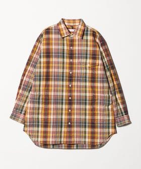 ts(s)/＜ts(s)＞ Madras Plaid Side Patch Pocket Long Shirt/マドラスチェック シャツ/シャツ / ブラウス