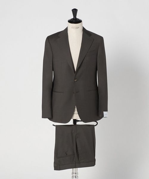 CARUSO/＜CARUSO＞AIDA/ブラウン ソリッド シングル ３ボタン スーツ/スーツ / セットアップ