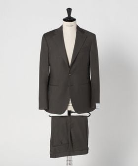 CARUSO/＜CARUSO＞AIDA/ブラウン ソリッド シングル ３ボタン スーツ/スーツ / セットアップ