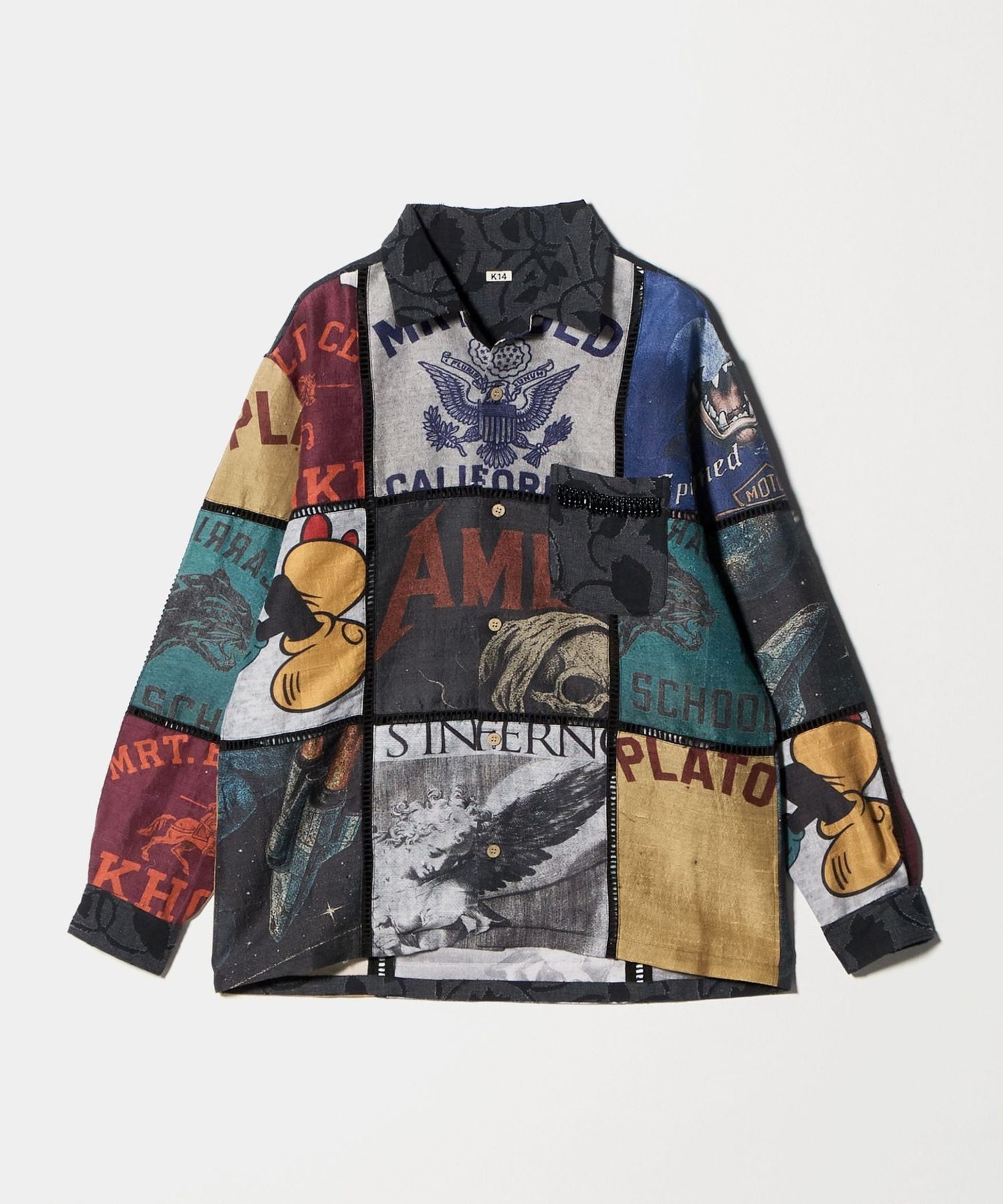 KHOKI＞Patchworked Shirt/パッチワーク シャツ