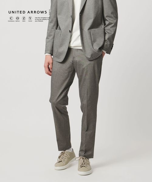 UNITED ARROWS/モックロディ ノープリーツ パンツ UA COZY ウォッシャブル ストレッチ/セットアップ パンツ