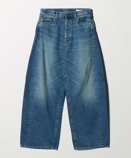 HYKE/＜HYKE＞BARREL LEG DENIM JEANS Used Wash Blue/バレル レッグ デニムパンツ/デニムパンツ