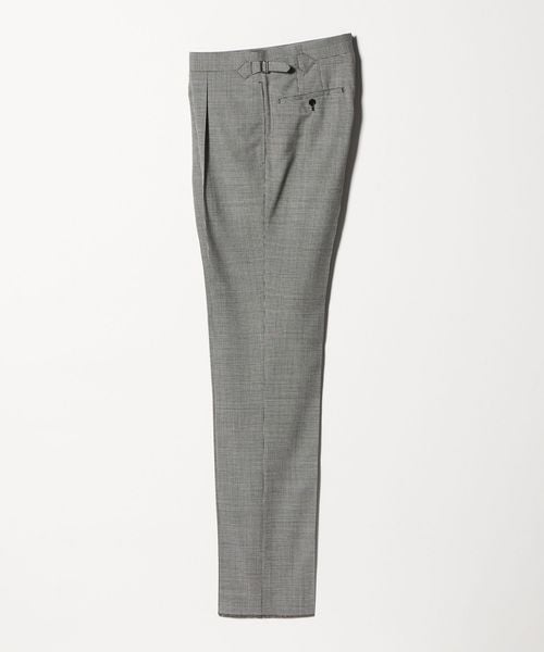 UNITED ARROWS/ハウンドトゥース  サイドアジャスター １プリーツ スラックス/スラックス