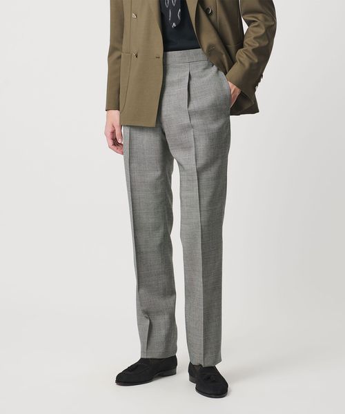 UNITED ARROWS/ハウンドトゥース  サイドアジャスター １プリーツ スラックス/スラックス
