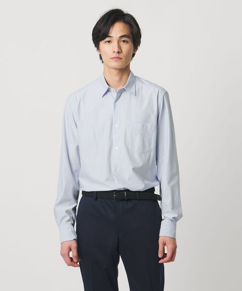 UNITED ARROWS/タイプライター ストライプ セミワイドカラーシャツ COMFORT EASY―MODEL　抗菌防臭/シャツ / ブラウス