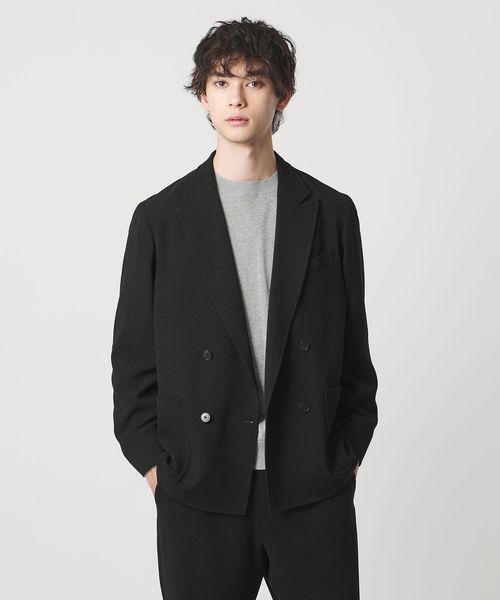 UNITED ARROWS/ポリエステルサブレ オーディナリー ダブル 4ボタン ジャケット/テーラードジャケット