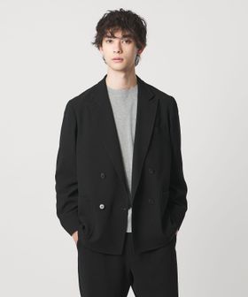 UNITED ARROWS/ポリエステルサブレ オーディナリー ダブル 4ボタン ジャケット/テーラードジャケット