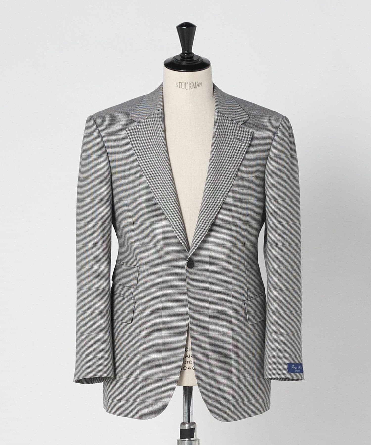 FUMIYA HIRANO＞ハウンドトゥース シングル 1ボタン テーラードジャケット