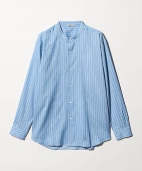 AURALEE/＜AURALEE＞COTTON SILK STRIPE STAND COLLAR SHIRT/ストライプ スタンドカラー シャツ/シャツ / ブラウス