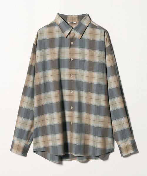 AURALEE/＜AURALEE＞WOOL CHECK SHIRT/チェック シャツ/シャツ / ブラウス