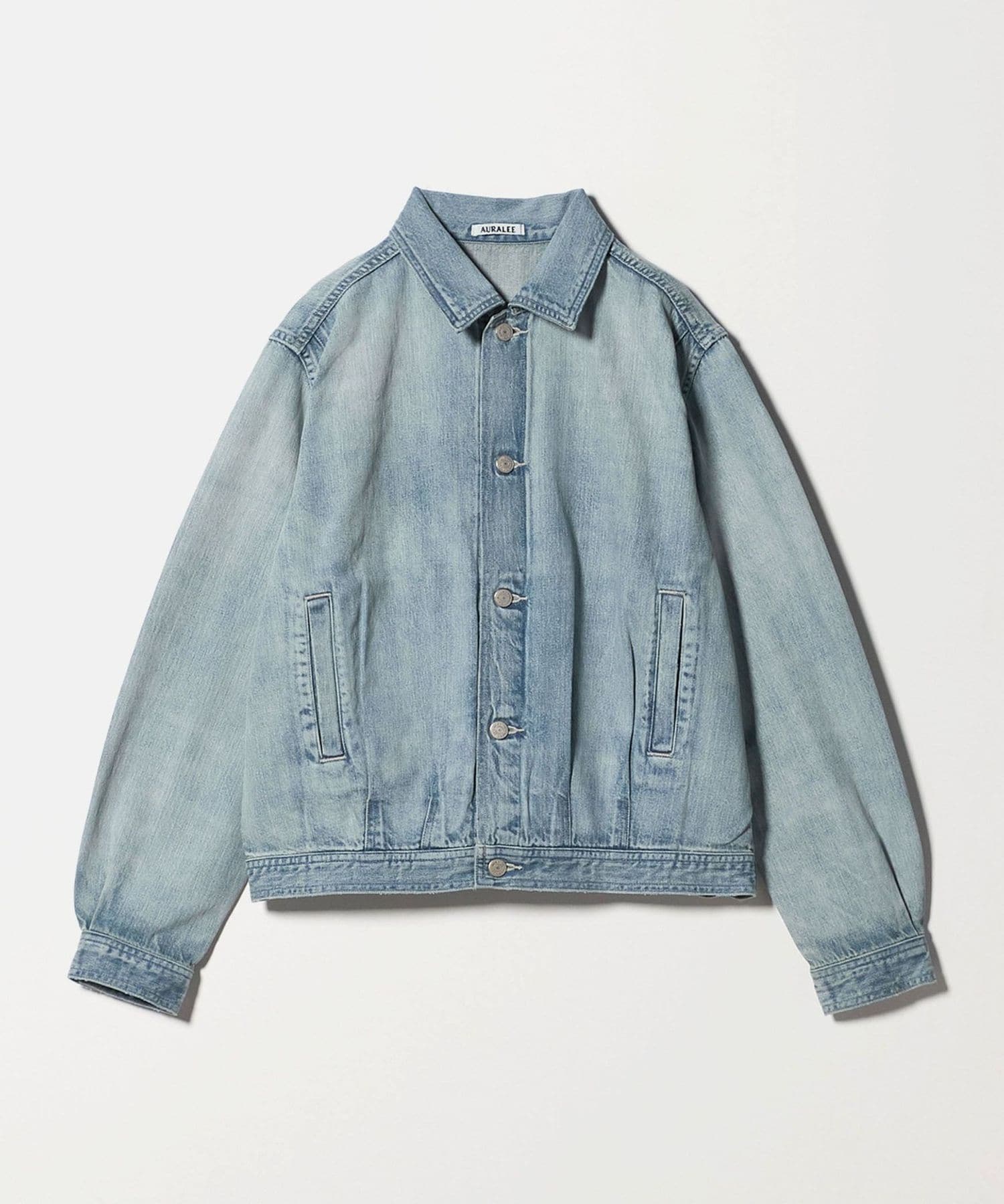 AURALEE＞ FADED SELVEDGE DENIM BLOUSON/デニム ブルゾン