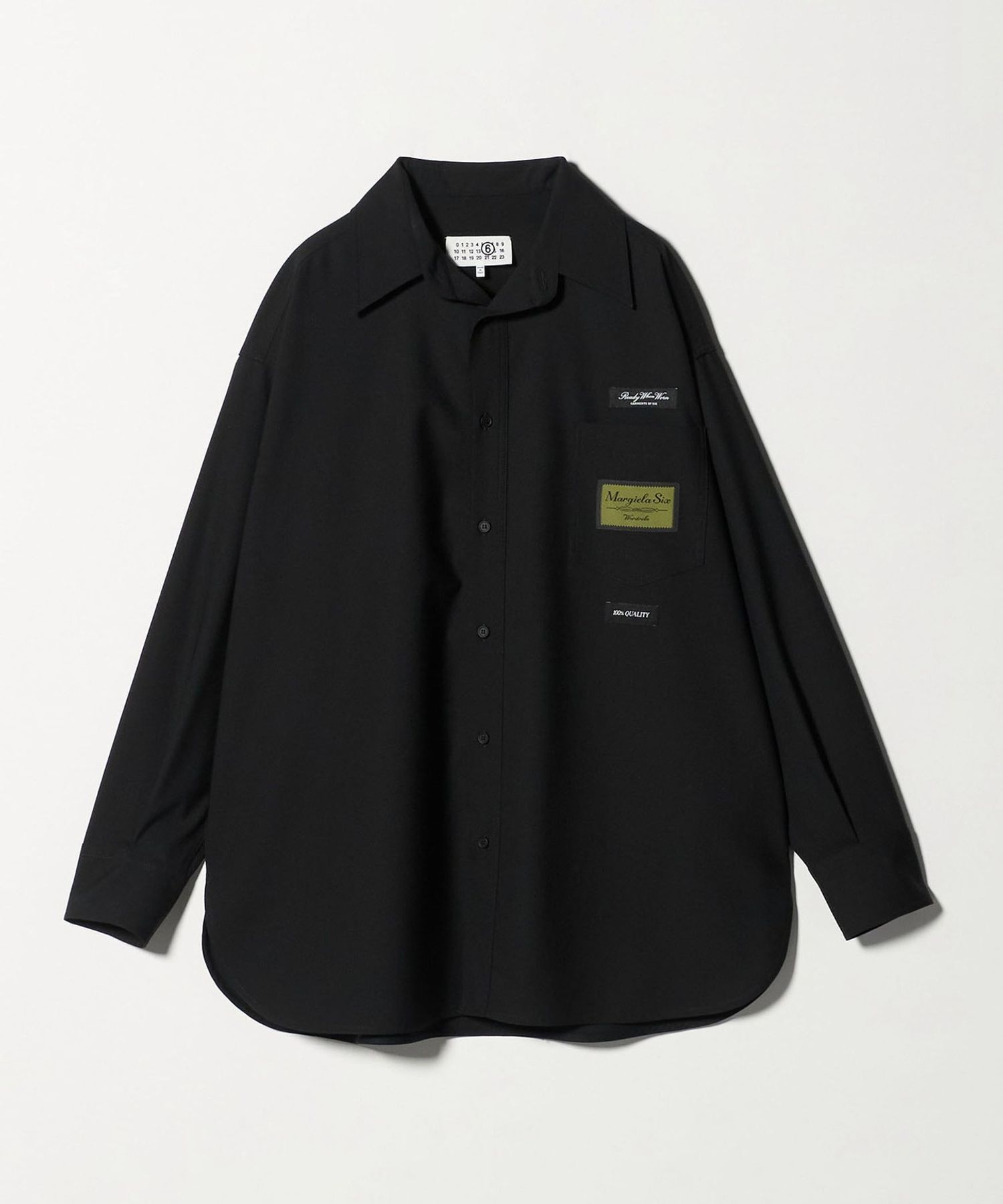 MM6 Maison Margiela＞オーバーサイズ レギュラーカラー シャツ
