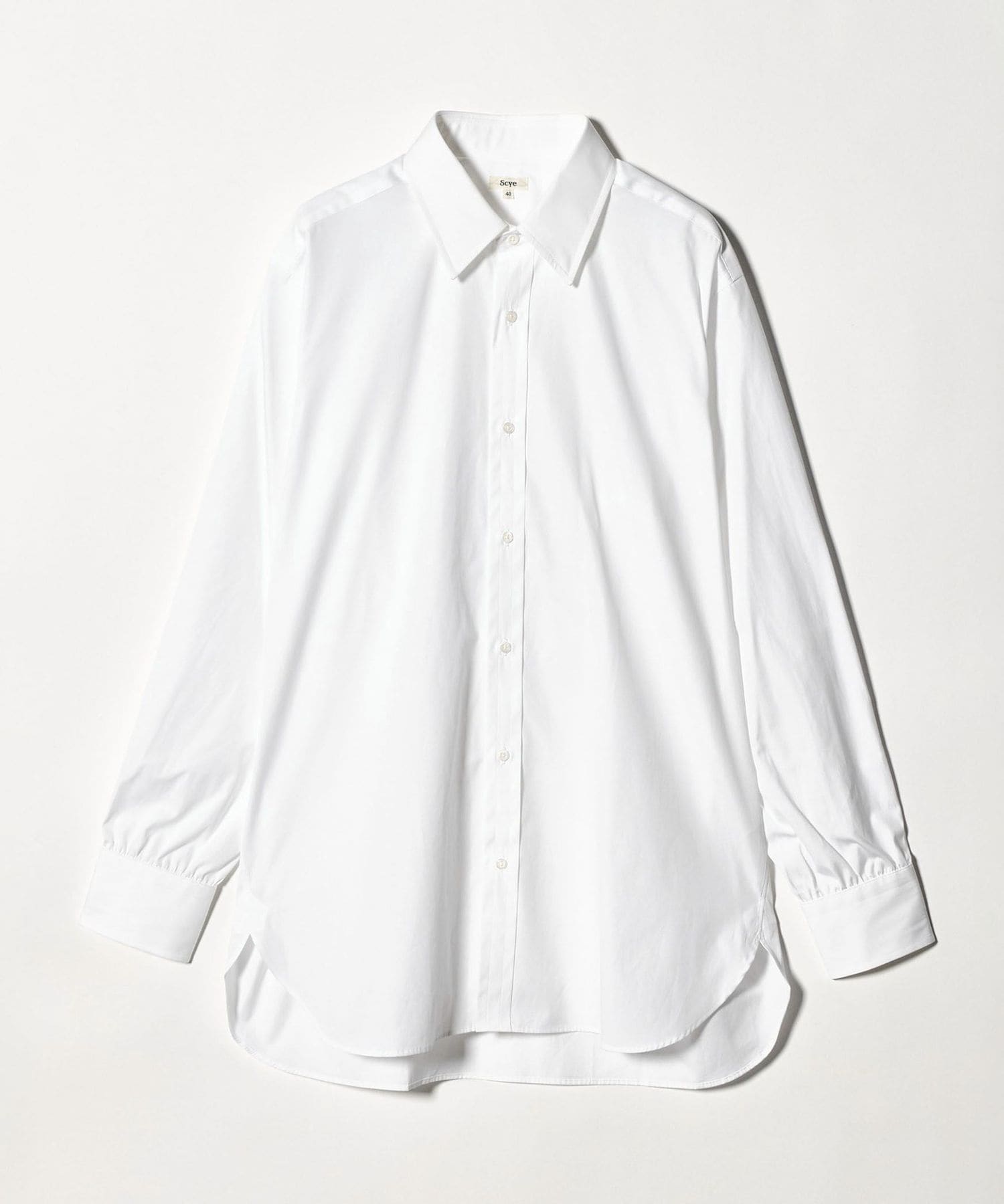 Scye＞ ポプリン レギュラーカラー シャツ