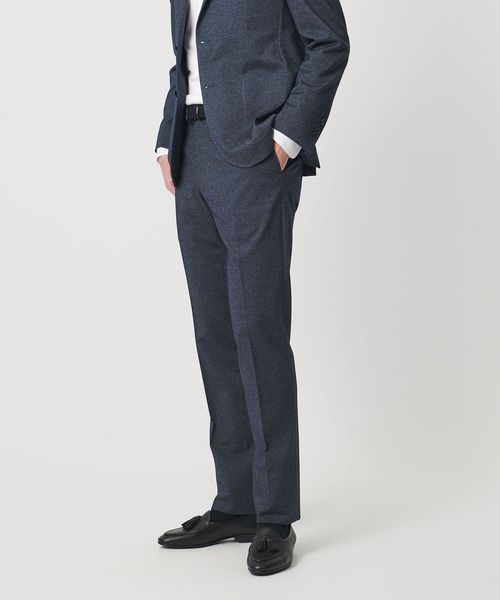 UNITED ARROWS/ツイル ノープリーツ スラックス COMFORT EASY―MODEL ストレッチ/セットアップ パンツ