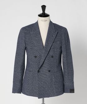 TAGLIATORE/＜TAGLIATORE＞ネイビー ドビー ダブル ４ボタン テーラード ジャケット/テーラードジャケット
