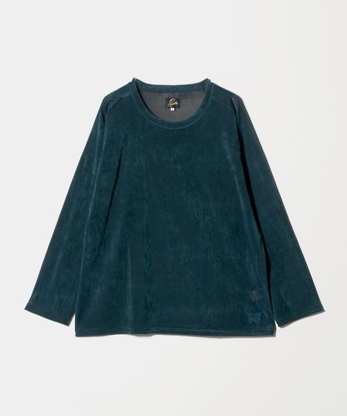 NEEDLES/＜NEEDLES＞ L/S U―Neck Tee Flocked Stripe /フロックド ストライプ ロングスリーブ Tシャツ/Tシャツ / カットソー