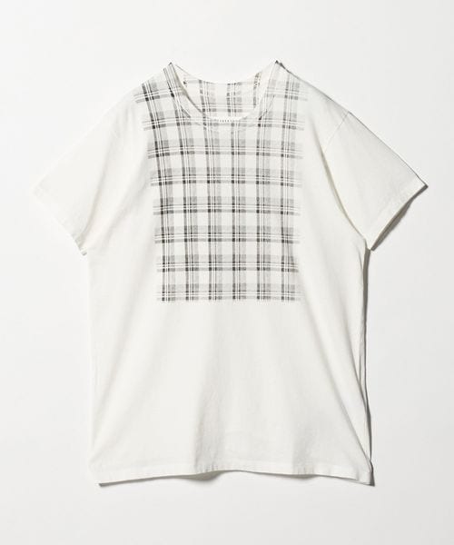 MAISON MARGIELA/＜MAISON MARGIELA＞チェックパネル コットンTシャツ/Tシャツ / カットソー
