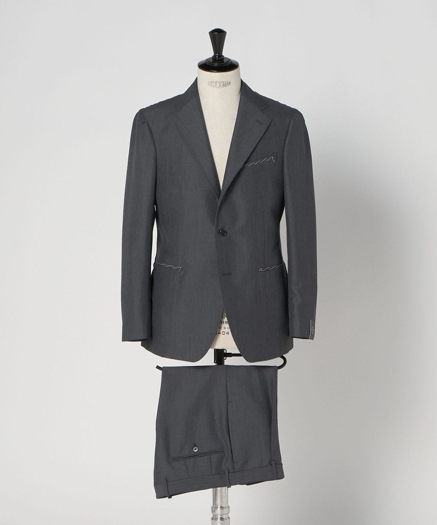 TITO ALLEGRETTO＞グレー ソリッド シングル 3ボタン スーツ