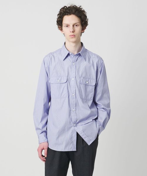 District/＜District＞ ストライプ ダブル ポケット レギュラーカラー シャツ/シャツ / ブラウス