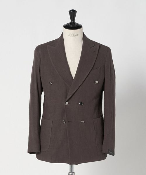 ERRICO FORMICOLA/＜ERRICO FORMICOLA＞ ブラウン ソリッド ダブル6ボタン テーラードジャケット/テーラードジャケット