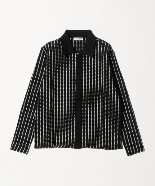 JIL SANDER/＜JIL SANDER＞ ストライプ ジップ ニットシャツ/ニット / セーター