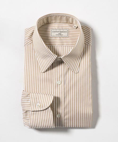 UNITED ARROWS/イージーケア AG ファンシーストライプ ラウンドレギュラーカラー シャツ ー抗菌防臭ー/シャツ / ブラウス