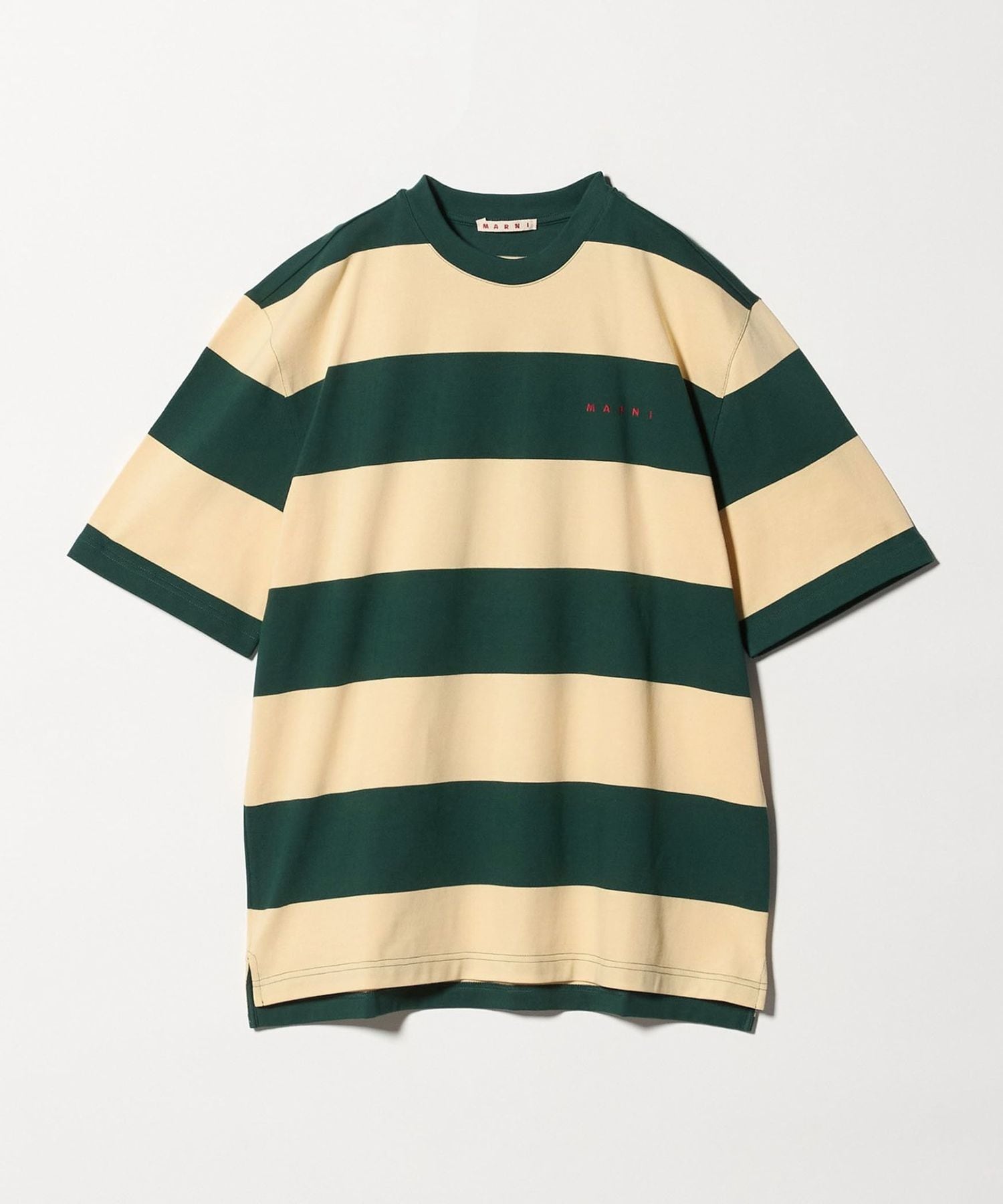 MARNI＞マキシストライプ コットンTシャツ