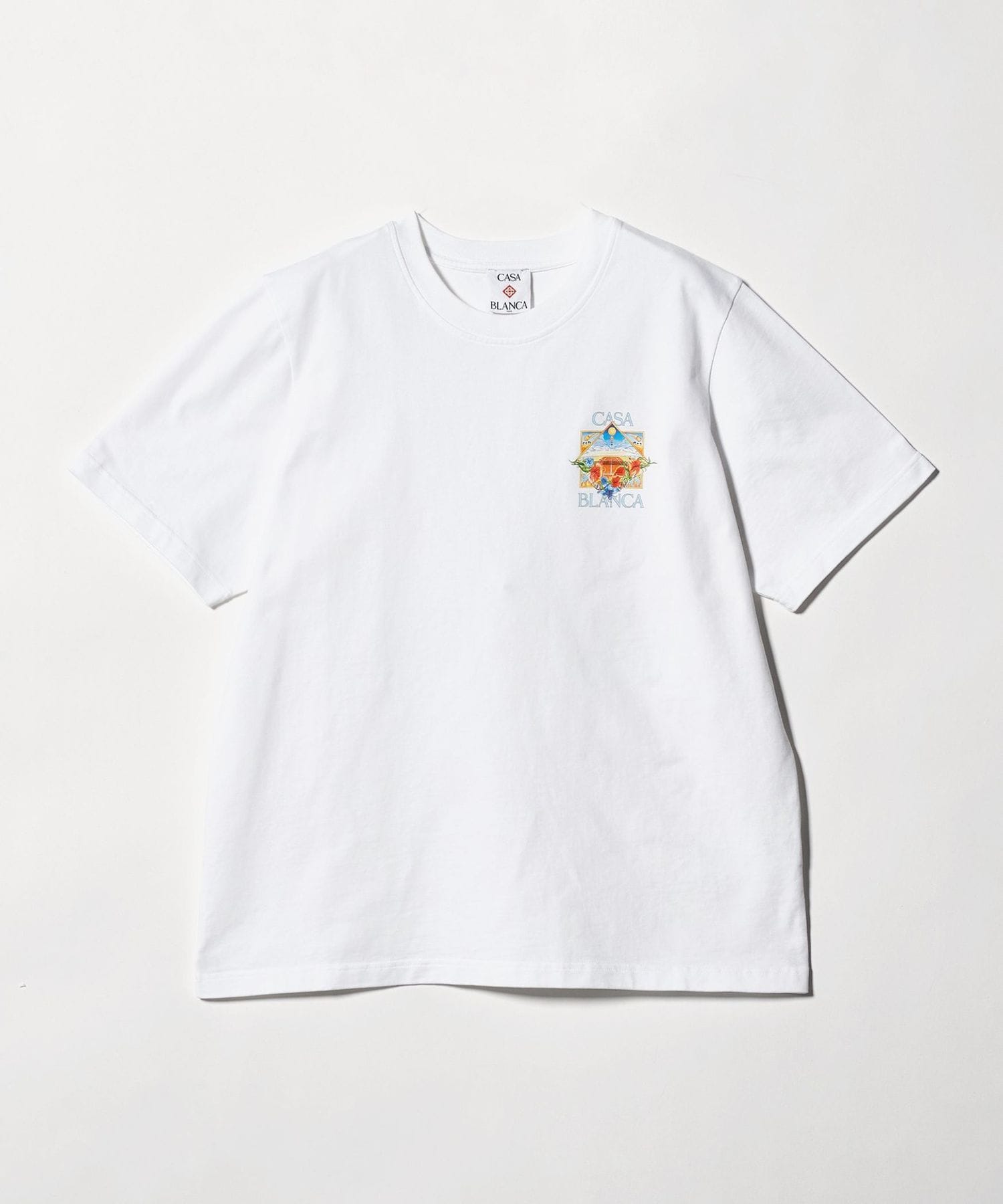 CASABLANCA＞TENNIS LANDSCAPE CLASSIC T―SHIRT/プリント Tシャツ