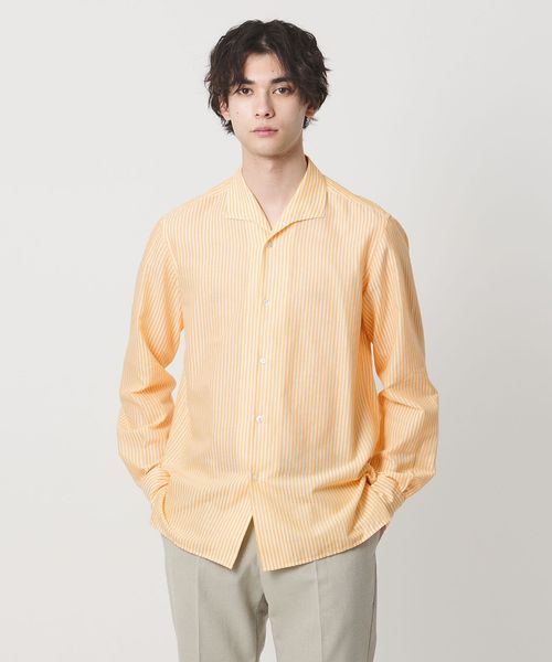 UNITED ARROWS/SOKTAS カラーストライプ オープンカラーシャツ/シャツ / ブラウス