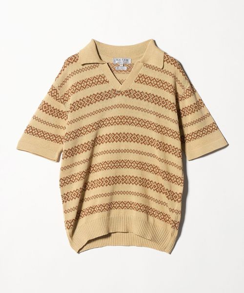 RAFFA MOLINA/＜RAFFA MOLINA＞エスニック ボーダー スキッパー ニット/ニット / セーター