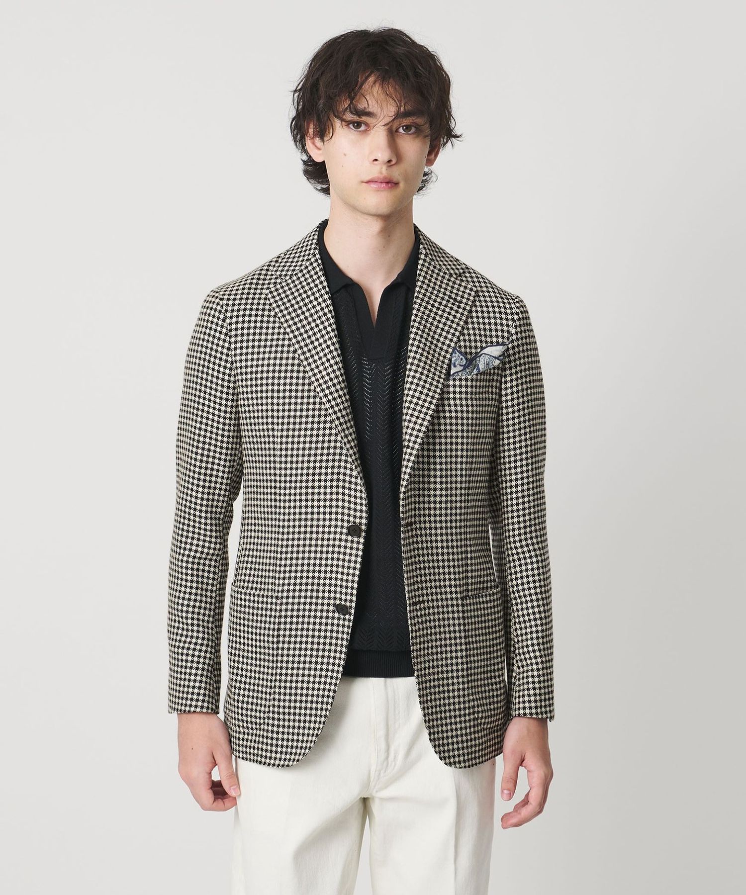 シェパードチェック シングル 3ボタン テーラードジャケット C―MODEL