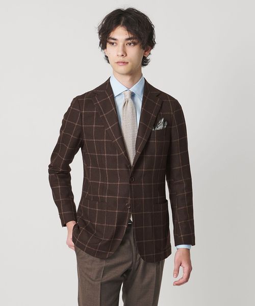 UNITED ARROWS/ブークレ ウィンドウペン シングル 3ボタン テーラードジャケット CーMODEL/テーラードジャケット