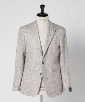 TAGLIATORE/＜TAGLIATORE＞  グレー ブークレ シングル 2ボタン テーラードジャケット/テーラードジャケット