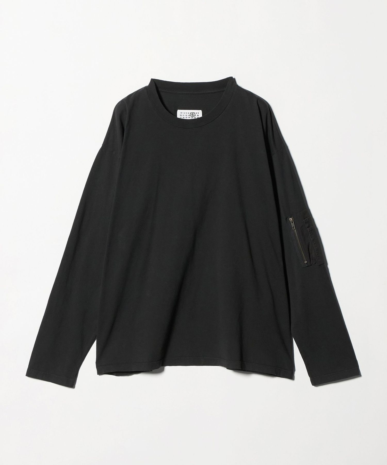 MM6 Maison Margiela＞ギャバジンポケット ロングスリーブ Tシャツ