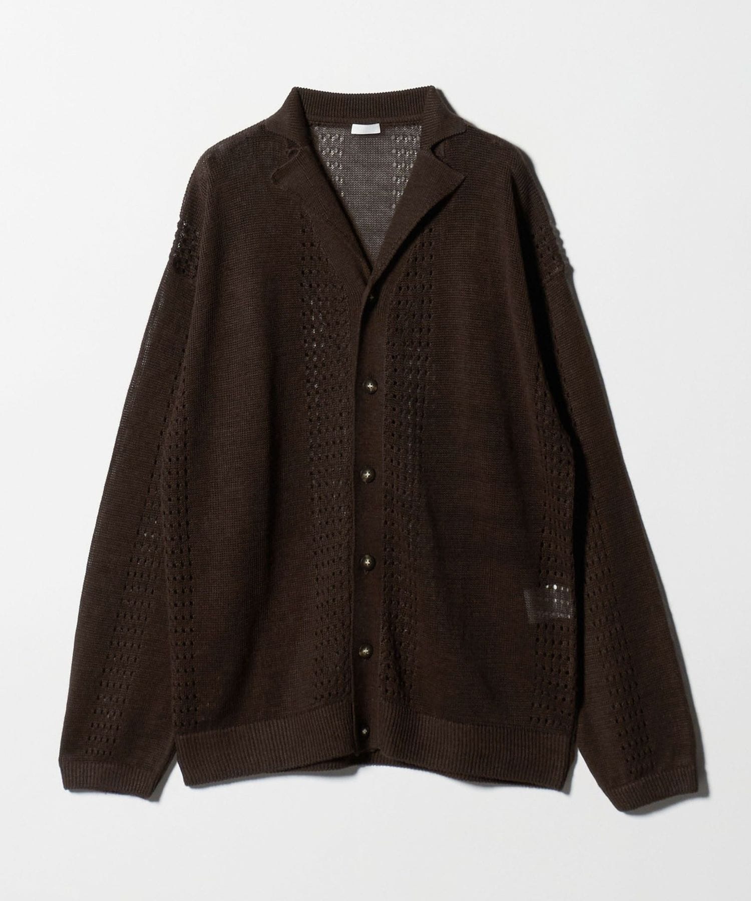 SEEALL＞MESH KNIT CARDIGAN/メッシュ ニット カーディガン